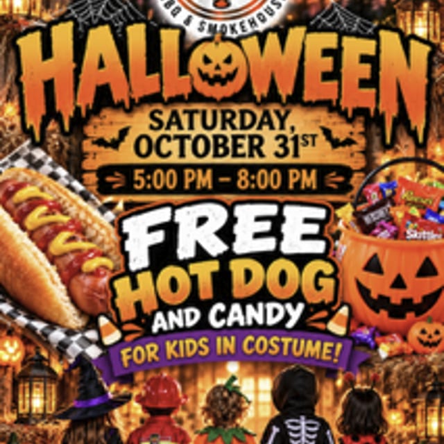 Trick or Treat: October 31st, 5 pm - 8 pm