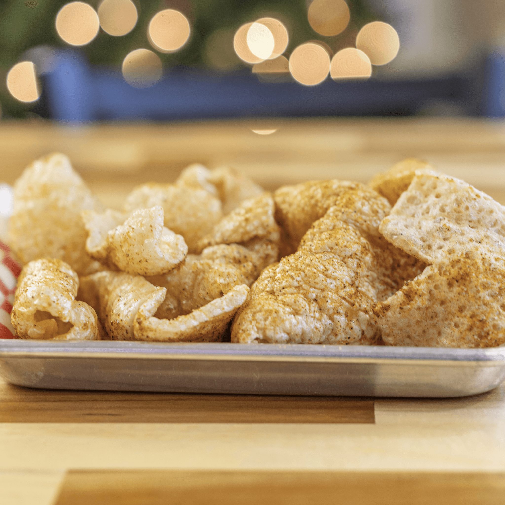 BBQ Seasoned Pork Rinds.